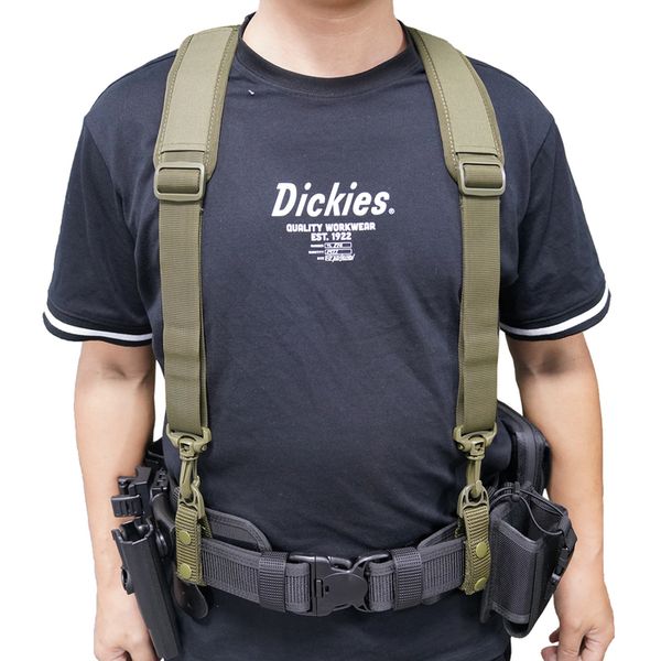 

suspenders melo tough tactical harness tactical suspenders 15 inch suspenders for duty belt 221205, Black;white