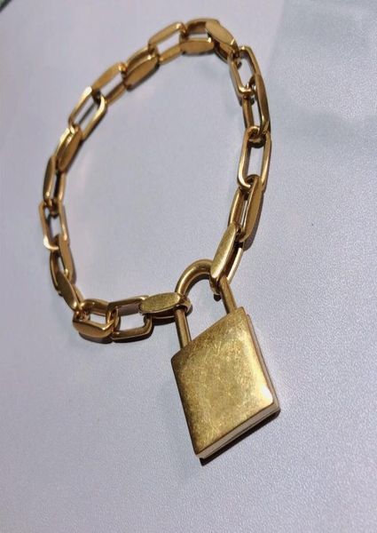 

2021 new fashion trend gold lock necklace pendant chains bijoux for mens and women party wedding lovers gift hip hop jewelry with 7444367, Silver