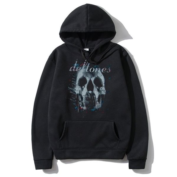 

men s hoodies sweatshirts deftones skull black graphic print hoodie men women alternative rap metal band brand sweatshirt man 221205