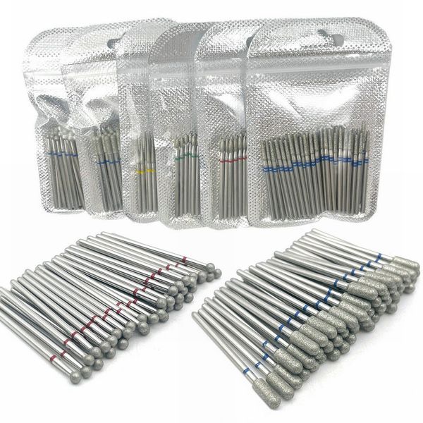 

nail art equipment 50pc diamond nail drill cuticle clean bit set milling cutter for manicure electric cutter bits accessories dead skin remo, Silver