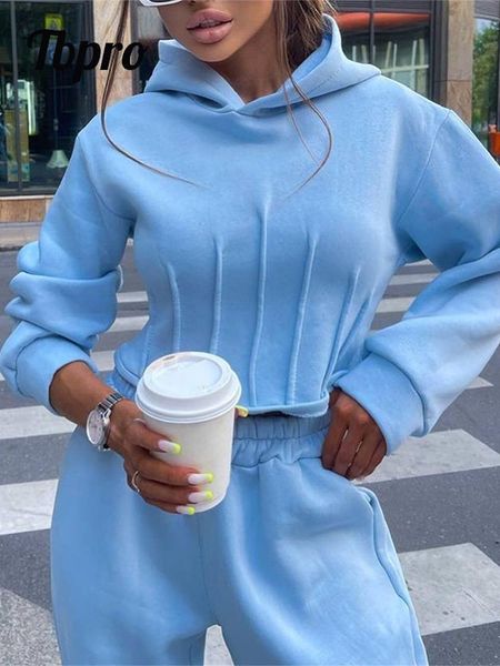 

womens two piece pants solid hooded sweatshirt sets autumn long sleeve back drawstring bandage pencil set tracksuit outfits 221206, White