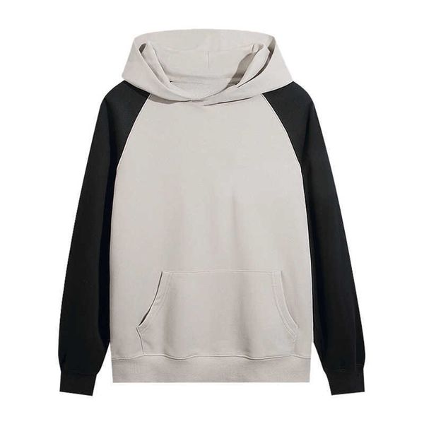 

men's hoodies sweatshirts american 2022 autumn and winter new color contrast printed hooded sweater casual fashion, Black
