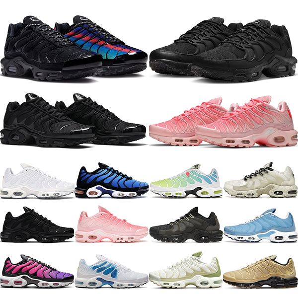 

tn running shoes tns men womens airs maxs plus triple black white university blue dusk atlanta mens trainers sports sneakers tennis size 36-