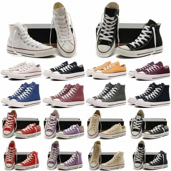 

classic canvas 1970s shoes men sneakers casual white sports stars low high 1970 star canvas chuck chucks platform mens womens sneaker, Black