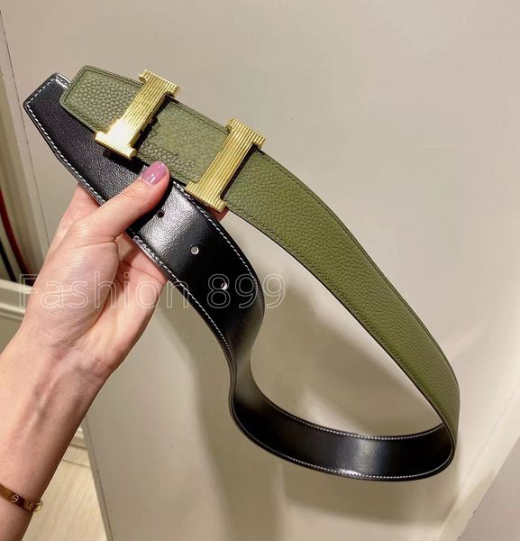 

fashionable men's belts designer classic gold buckle for men and women's high-quality leather belt 3.2 cm 3.8cm with box he0087, Black;brown