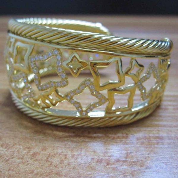 

trendy chain 925 sterling silver bangle pave diamonds cuff bracelet design jewelry woman bracelets valentine's day gifts birthday gift, Black