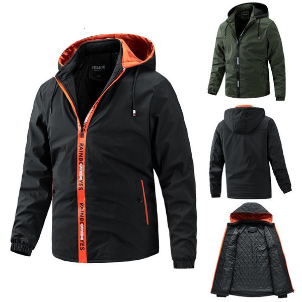 

men s down parkas winter casual plus cotton warm thick waterproof coat autumn fashion classic hooded jacket 221206, Black