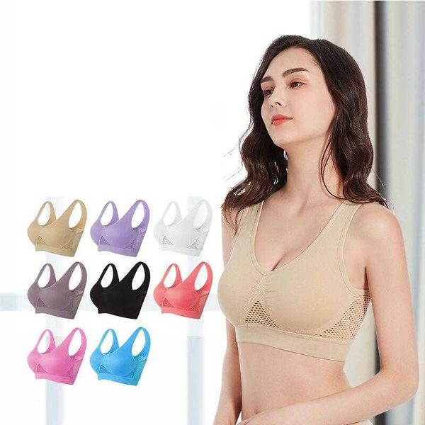 

s-6xl hollow out women sport bra fitness yoga running vest underwear padded crop underwear no wire-rim gym bras, Red;black