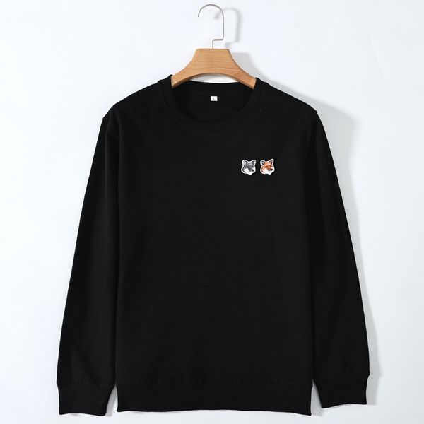 

men s hoodies sweatshirts tee cotton t shirt brand embroidered women long sleeve t shirt clothing 221205, Black