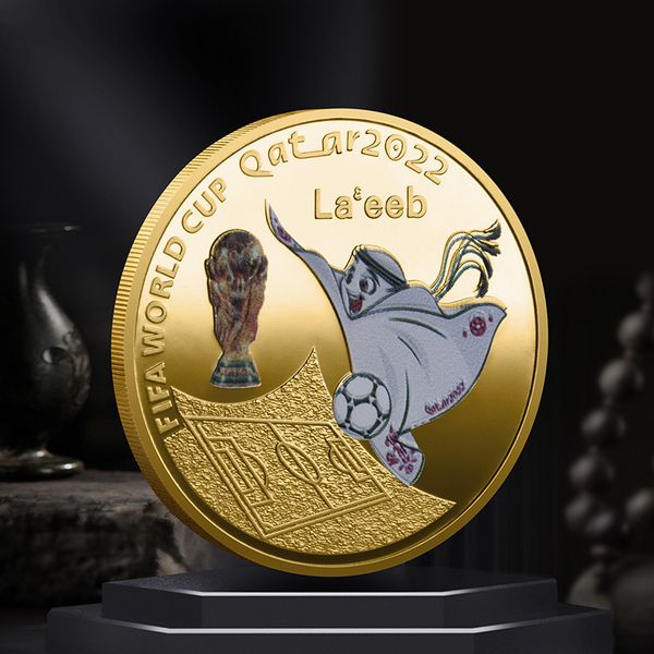 

2022 arts and crafts creative world cup gifts commemorative coins football world cups three-dimensional relief metal medallion fan gifts