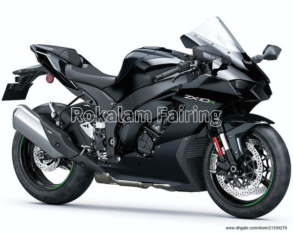 

for kawasaki ninja zx-10r 2021 2022 2023 fairings zx10r 21 22 23 zx 10r all black plastic bodywork motorcycle fairing set injection molding