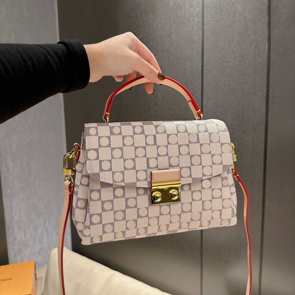 

bags designer totes bag women handbag classic imitation luxury brand solid leather plaid style shoulder bag fashion bride party purse