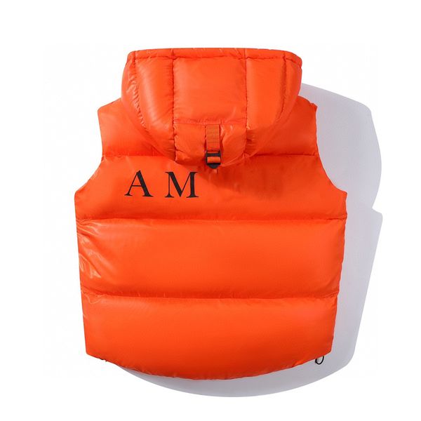 

winter designer jacket men women gilet down vest homme vests gilet parkas coat hooded orange black outerwear waterproof for mens windbreaker
