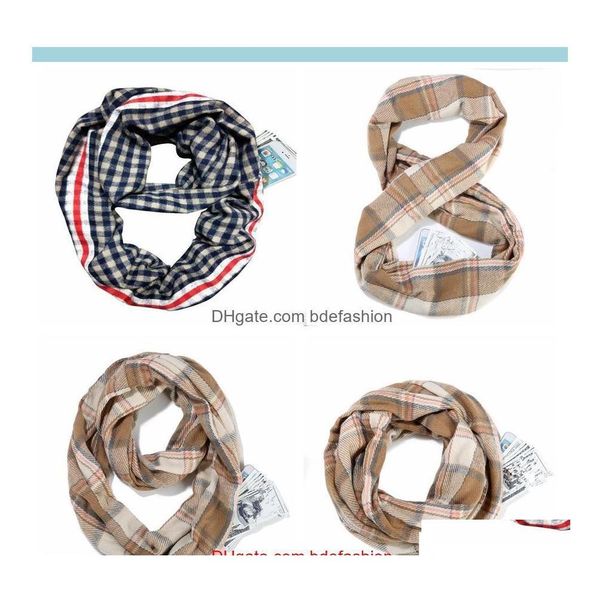 

scarves wraps hats gloves aessoriesinvisible storage zip pockets fashion solid color infinite cashmere scarf creative women travel s otenz, Blue;gray
