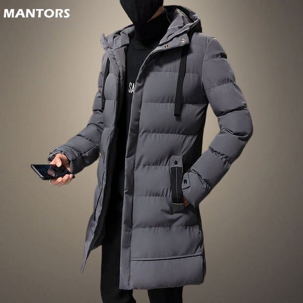 

mens down parkas winter jacket plus long warm thick hood coat autumn outwear outfits classic windproof pocket parka 221206, Black