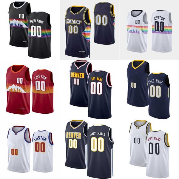

75th custom jersey denver''nuggets''men women youth pj 35 dozier jamychal 0 green jeff 32 green markus 00 howard basketb, Black;red