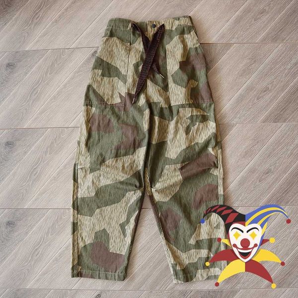 

men's pants camouflage kapital kountry pants men women army green pants drawstring trousers t221205, Black