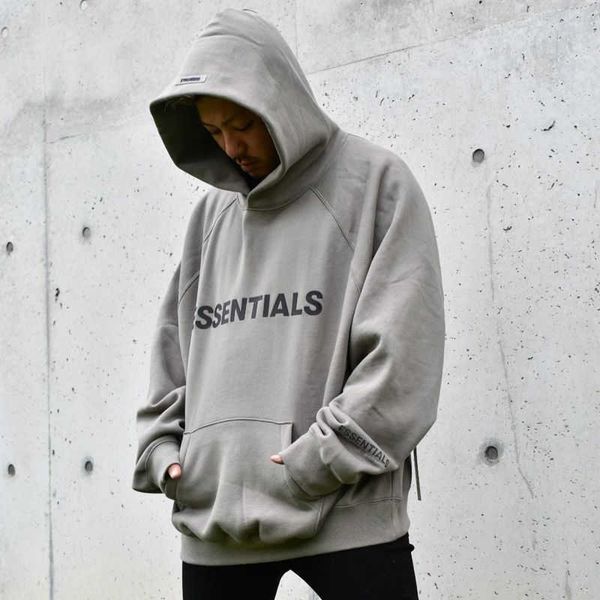 

hip hop sweatshirts designer hoodies double thread essential sweater women hooded american fashion brand high street style loose casual pull, Black
