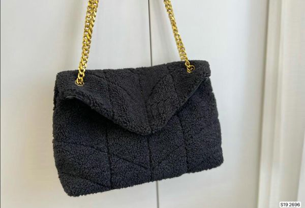 

designer 5a wool cloth loulou bags handbag qualited cashmere shoulder bag women messenger luxury chain fashion hasp cross body handbags wall