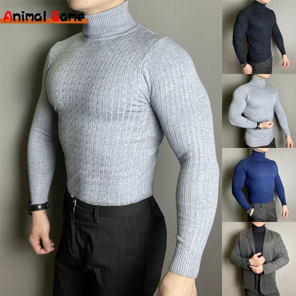 

men's sweaters winter turtleneck warm sweater casual rollneck knitted keep men jumper knit woolen pullover sport outdoor yoga 221206, White;black