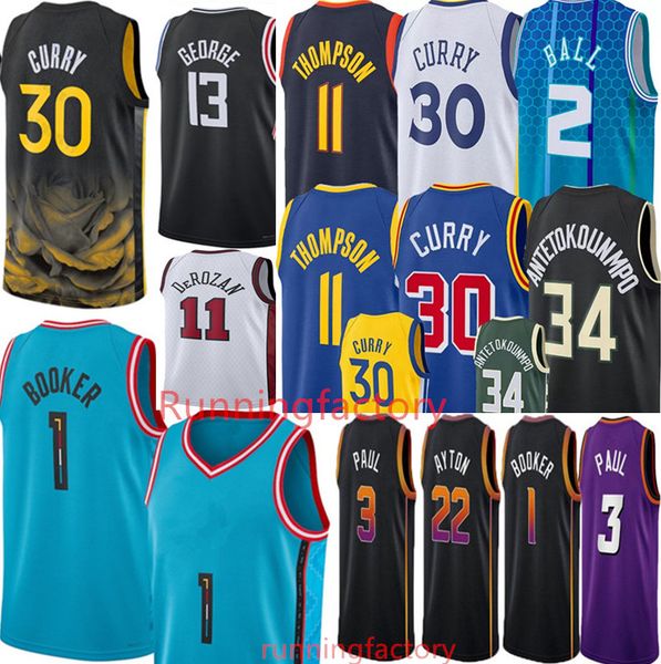 

stephen curry klay thompson basketball jerseys poole beal jayson tatum jaylen brown lamelo ball james harden tyrese donovan mitchell maxey j, Black;red