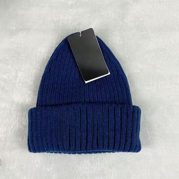 

2023 mens winter cap beanie brand warm beanies european american caps womens double-layer folded knit hats 2024 fashionwomens woolen hat, Yellow