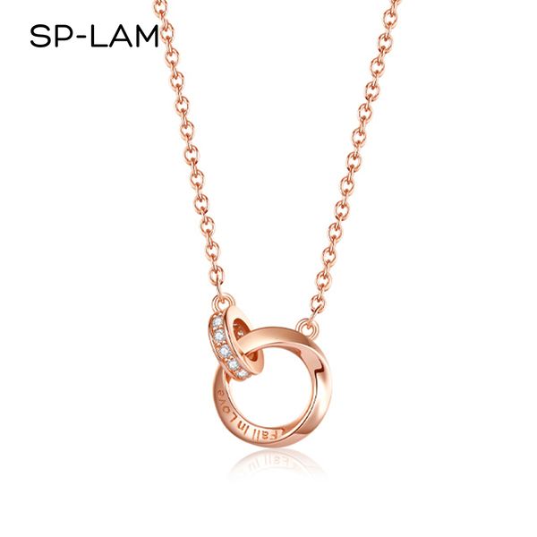 

pendant necklaces sp-lam mobius s999 sterling silver necklace chain summer cubic zirconia item for woman jewelry 221205