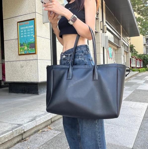 

soft genuine leather shopping bags drawstring shoulderbag women fashion cc tote bags lady large capacity handbags purse messenger 268p