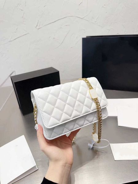 

cc bag s 22p womens gemstone metal woc quilted bags classic lambskin purse gold hardware chain crossbody designer shoulder wallet card holde, Red;black