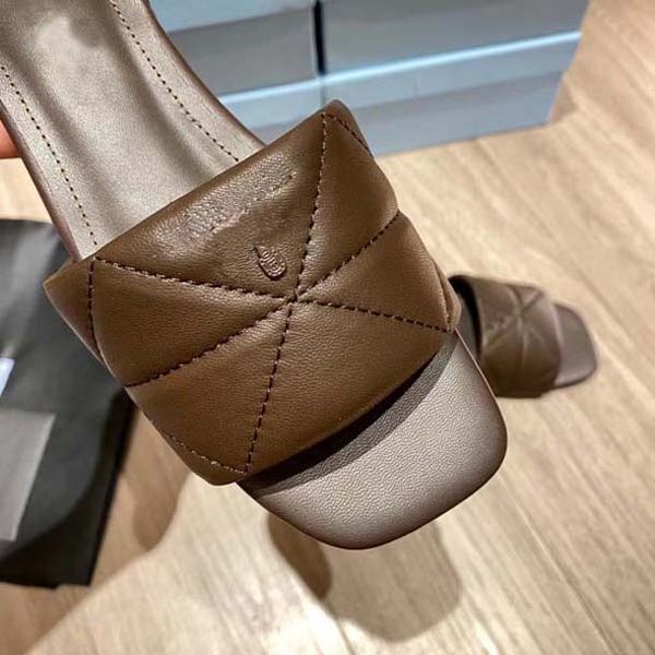 

women sandals designer slippers fashion casual sheepskin flat shoes size 34-42 with box, Black
