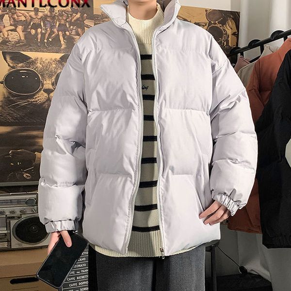 

mens down parkas puffer jacket streetwear winter oversize thicken warm coat zipper solid color parka women 5xl 221206, Black