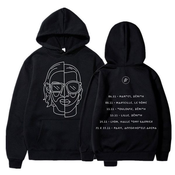 

men s hoodies sweatshirts le monde chico tees album pnl hoodie french rap band harajuku cotton hooded sweatshirt long sleeve coat men fashi, Black