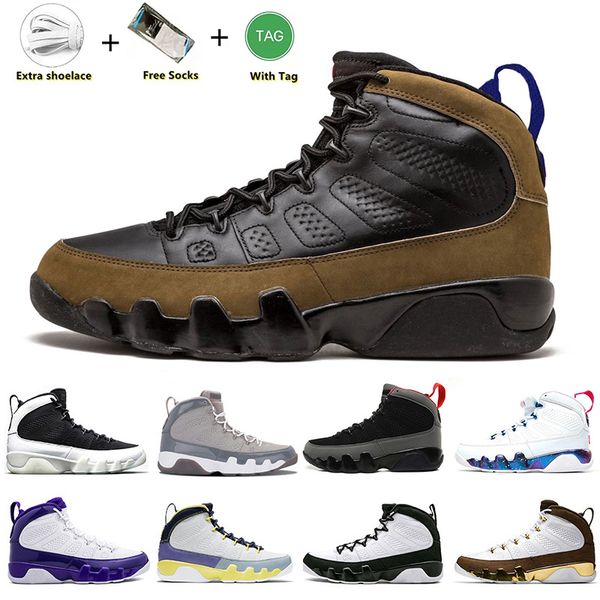 

jumpman 9 9s mens basketball shoes fire red olive concord university blue gold space jam high particle grey p blue the spirit men trainers o