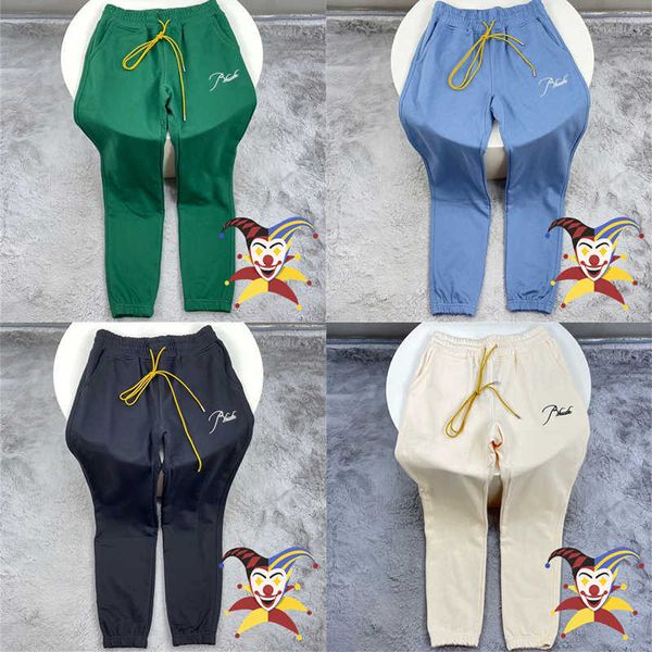 

men's pants sweatpants men women 1 1 drawstring joggers embroidered casual pants high street loose t221205, Black