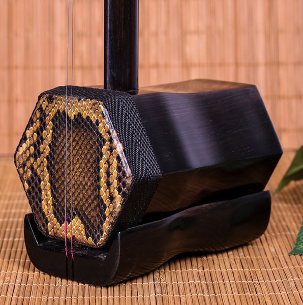 

yue hu yue opera erhu ebony dragon head carving chinese string instrument