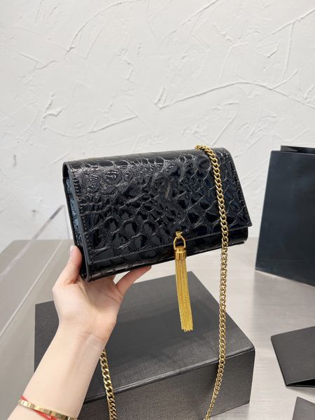 

5a quality luxurys designers bags purses bags metal chain gold silver women genuine leather bag flip cover diagonal messenger crossbody hand