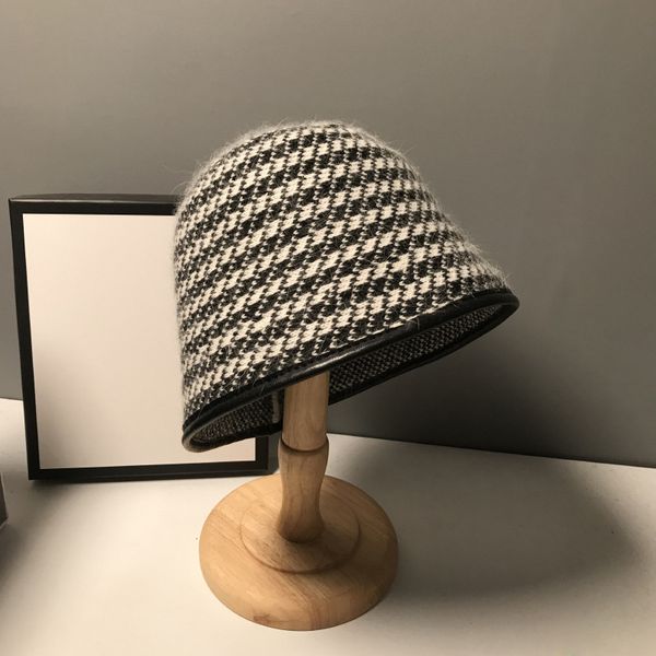 

winter bucket hat for women thickened warm ear protector cap french hat lady panama outdoor hiking knitted fisherman hats, Blue;gray