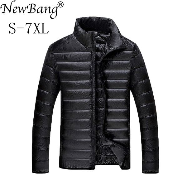 

mens vests bang plus 5xl 6xl 7xl duck down jacket feather ultralight for men park outwear with carry bag overcoat 221206, Black;white