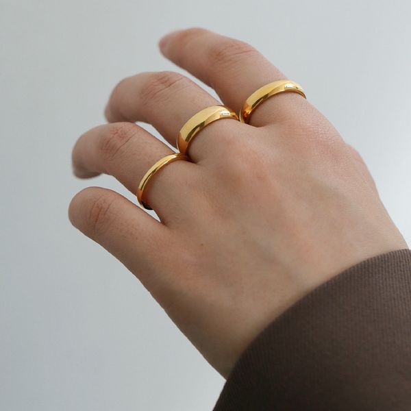 

4/6/8mm band rings titanium ring man brushed wedding band women silver color bague femme anneau bijoux