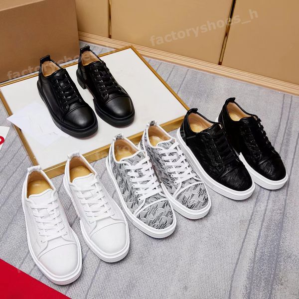

men women casual shoes designer sneakers low-sneaker leather trainers fashion flat trainer classic couple sneaker rubber skate shoe, Black