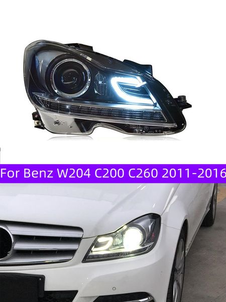 

headlights assembly for benz w204 c200 c260 20 11-20 16 bi xenon bulb lights daytime running light