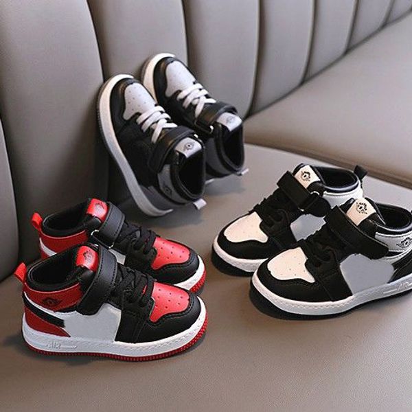 

& baby shoes designer letter childrens footwear boys girls fashion booties kids cotton sports, Black