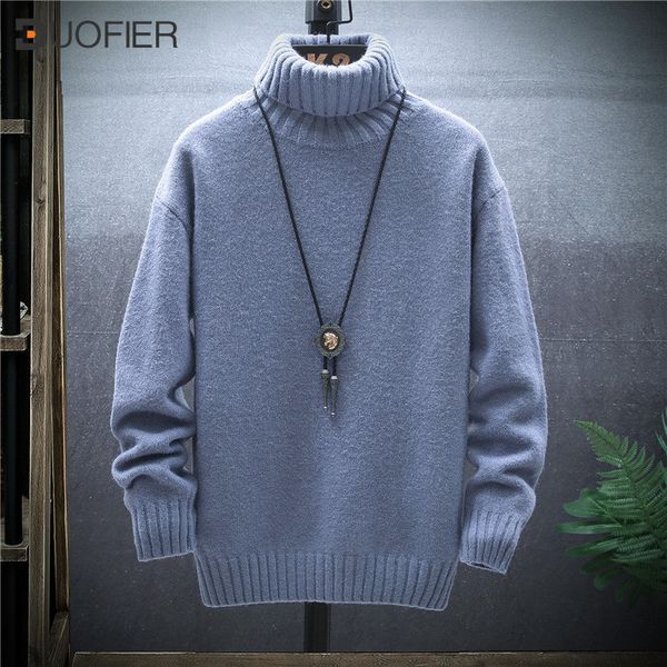 

men's sweaters winter turtleneck cashmere trend plush thickening bottoming solid color casual fashion male warm pullovers 221206, White;black