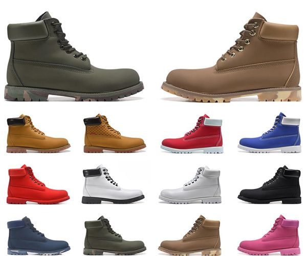 

tbl boot men women boots luxury leather shoes ankle martin shoe for cowboy yellow red navy blue black pink hiking working trainers3625034