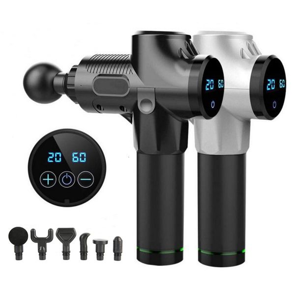 

full body massager full body massager 6heads lcd touch 30 fascia gun brushless smart touch screen massage gun muscle relaxation fitness mass
