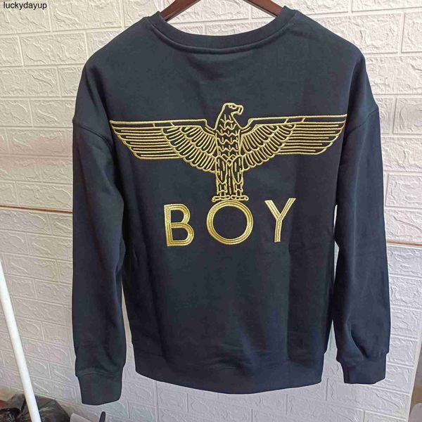 

men's hoodies designer sweatshirts boys fashion brand round neck pullover sweater winter new men's women's wing embroidery ho, Black