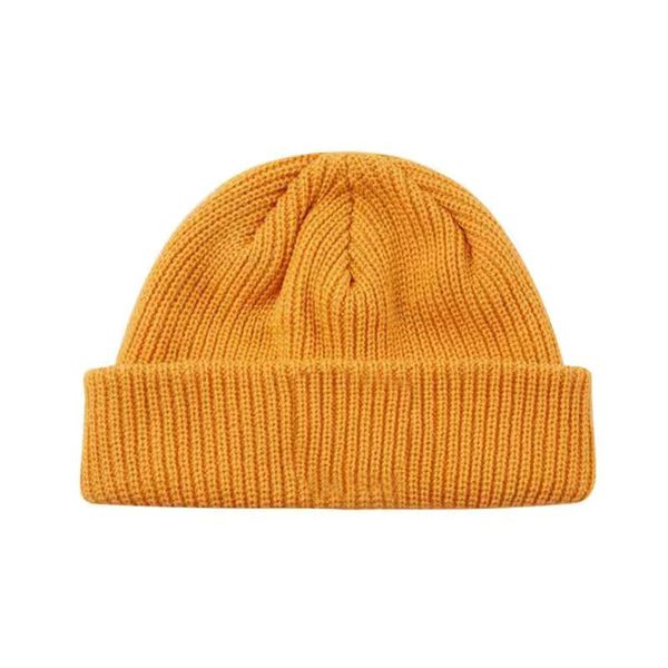 

mens womens luxury knitted hat brand designer beanie cap men and women hats winter wool outdoor casual fitted fashion neutral caps, Yellow