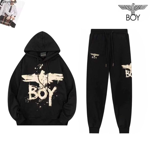 

men's tracksuits designer boys new autumn hooded pullover gilded letters men's women's sweater fashion streetwear suit, Gray