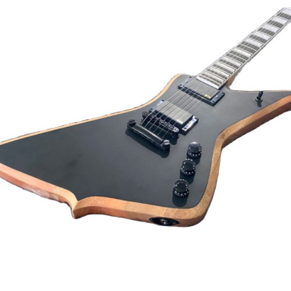 

lvychina electric guitar goose type matte black color factory direct sales can be customized