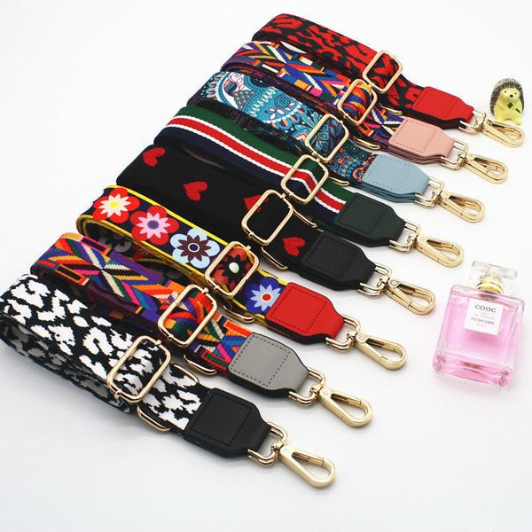 

parts adjustable part accessories handbags leather belt wide rainbow shoulder replacement purse strap for bag 221205, Black